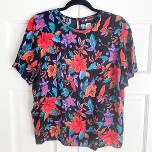 Vintage Sag Harbor Floral Top